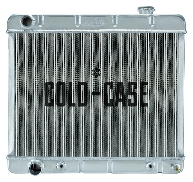 Cold Case Performance Aluminum Radiators CHD923A Radiator, Performance, Aluminum, Polished, Downflow, 2 Row, Transmission Cooler, Cadillac, Each
