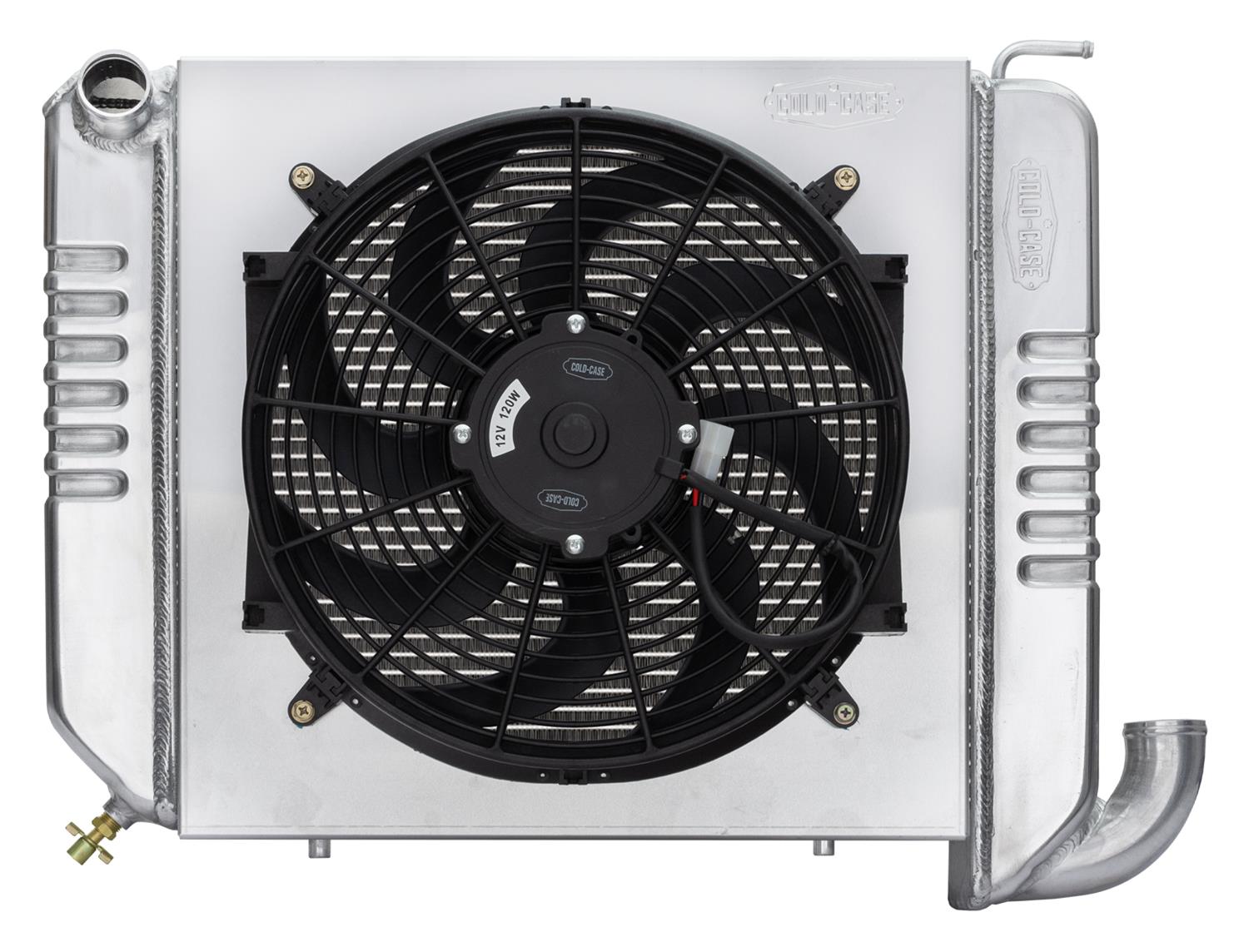 Cold Case Radiators CHV709K 63-64 Corvette Small Block Aluminum Radiator Single 16 Inch Fan Kit