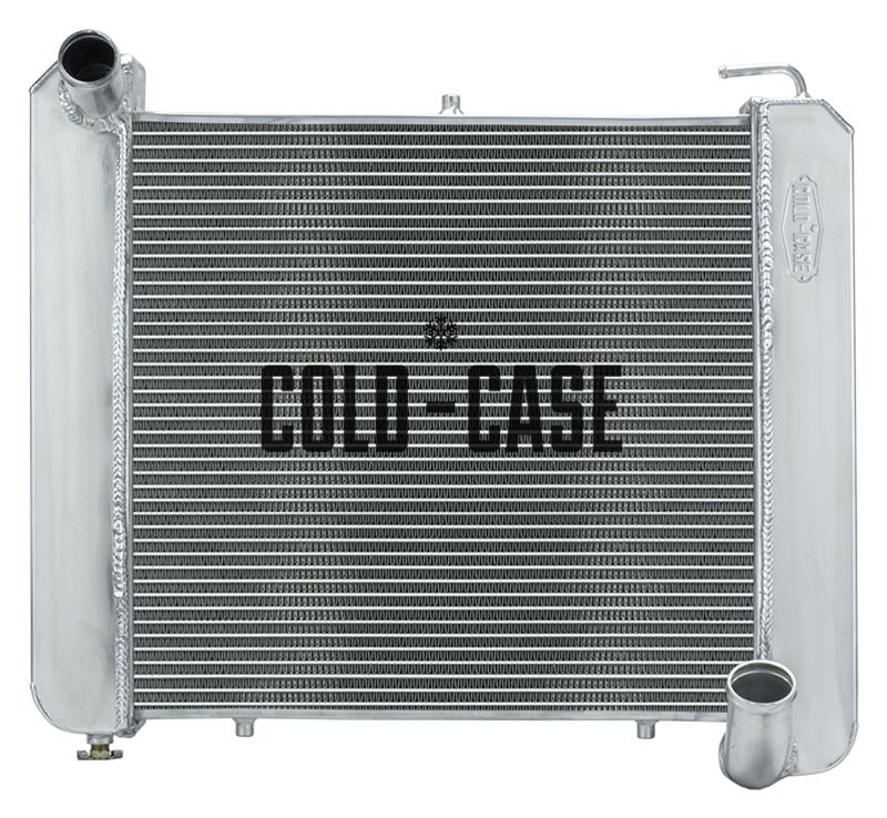 Cold Case Performance Aluminum Radiators for 1961-1962 CORVETTE - CHV711 Radiator, Performance, Aluminum, Polished, Downflow, 2 Row, without Transmission Cooler, Chevrolet, Each