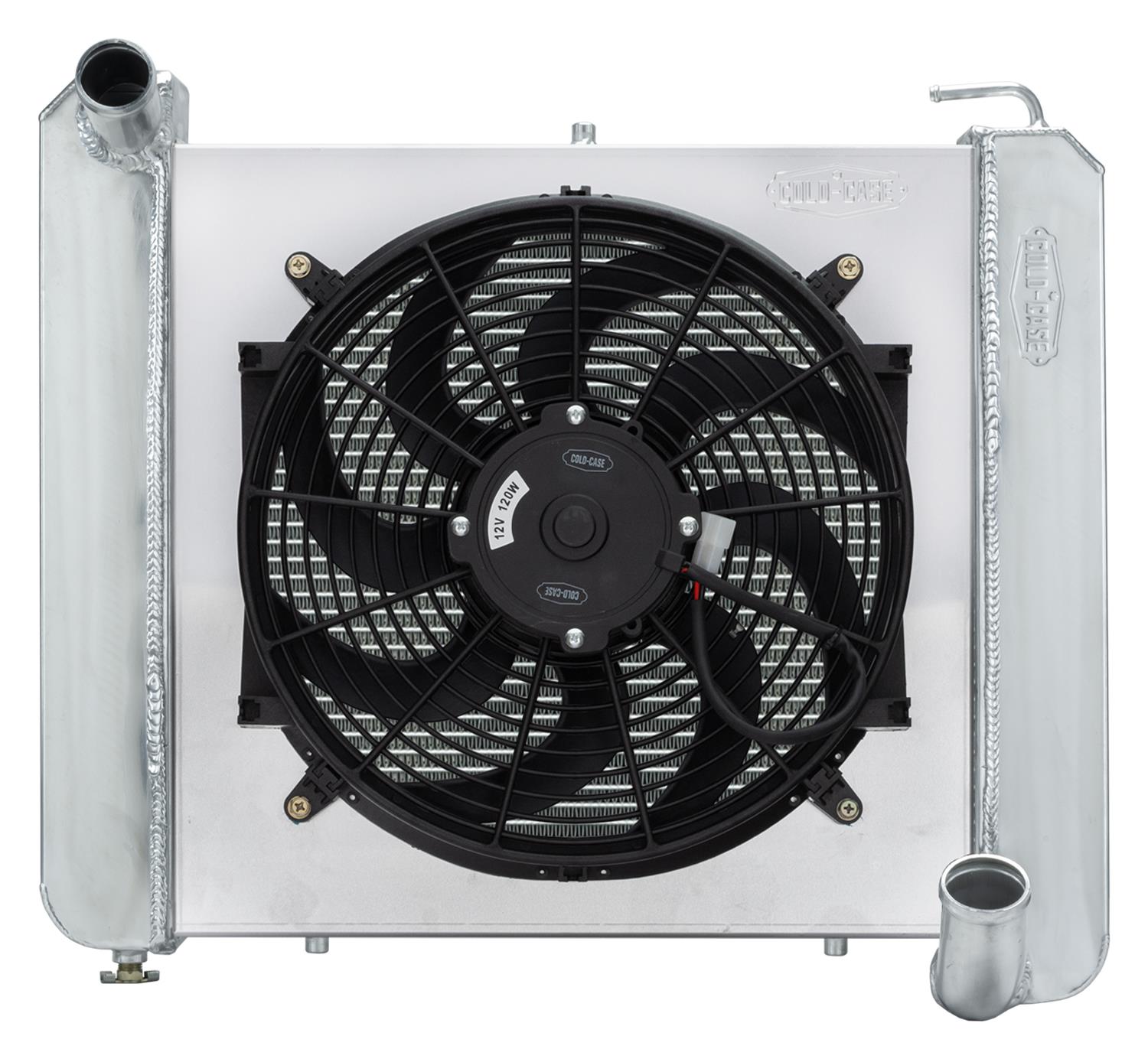 Cold Case Radiators CHV711K 61-62 Corvette Aluminum Performance Radiator 16 Inch Fan Kit