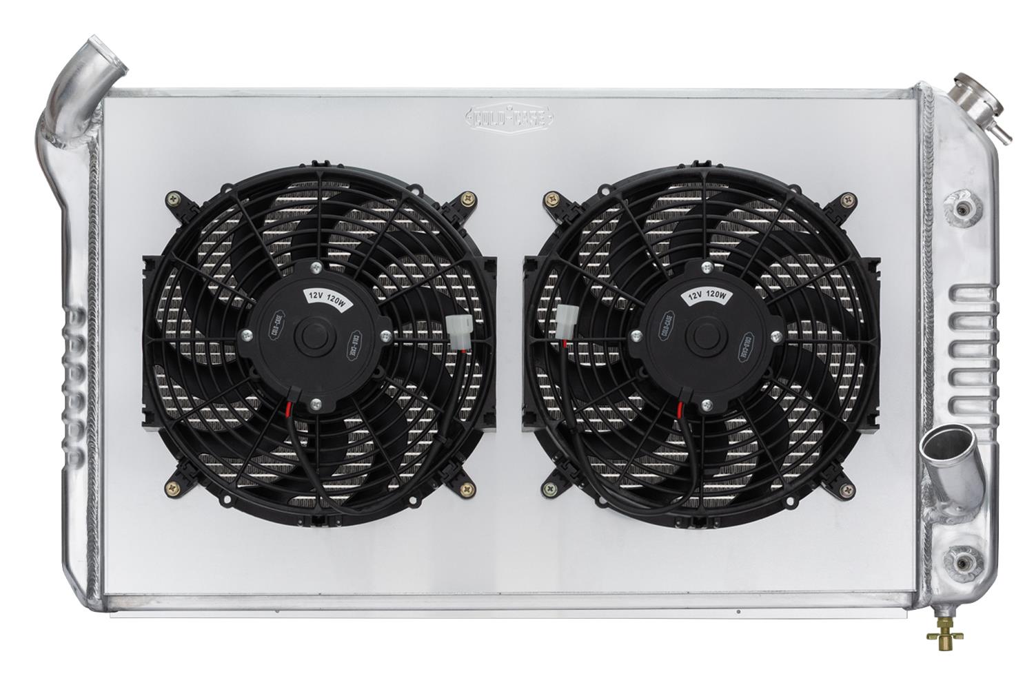Cold Case Radiators CHV714AK 69-72 Corvette Small Block Aluminum Radiator Dual 12 Inch Fan Kit