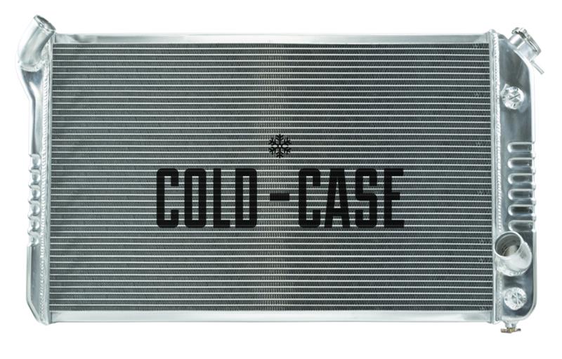Cold Case Performance Aluminum Radiators for 1973-1976 CORVETTE - CHV716A Radiator, Performance, Aluminum, Polished, Crossflow, 2 Row, Transmission Cooler, Chevy, Corvette, Each