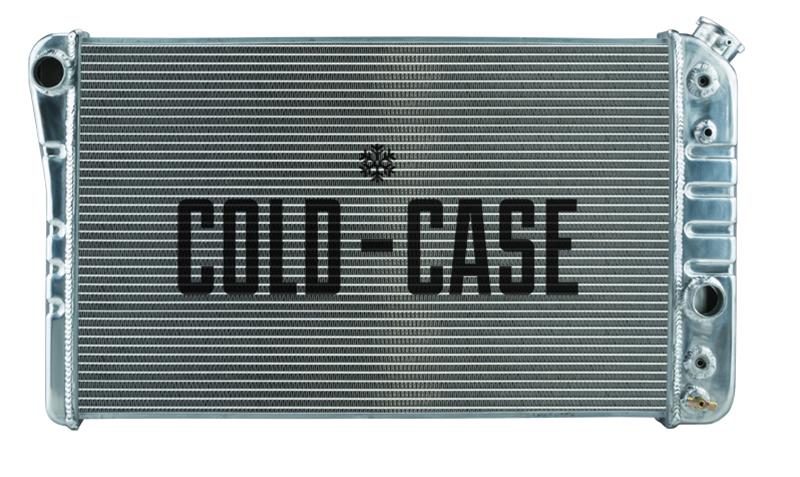 Cold Case Performance Aluminum Radiators for 1984-1990 CORVETTE - CHV719A Radiator, Performance, Aluminum, Polished, Crossflow, 2 Row, Transmission Cooler, Chevy, 5.7L, 5.7L LT5, Each