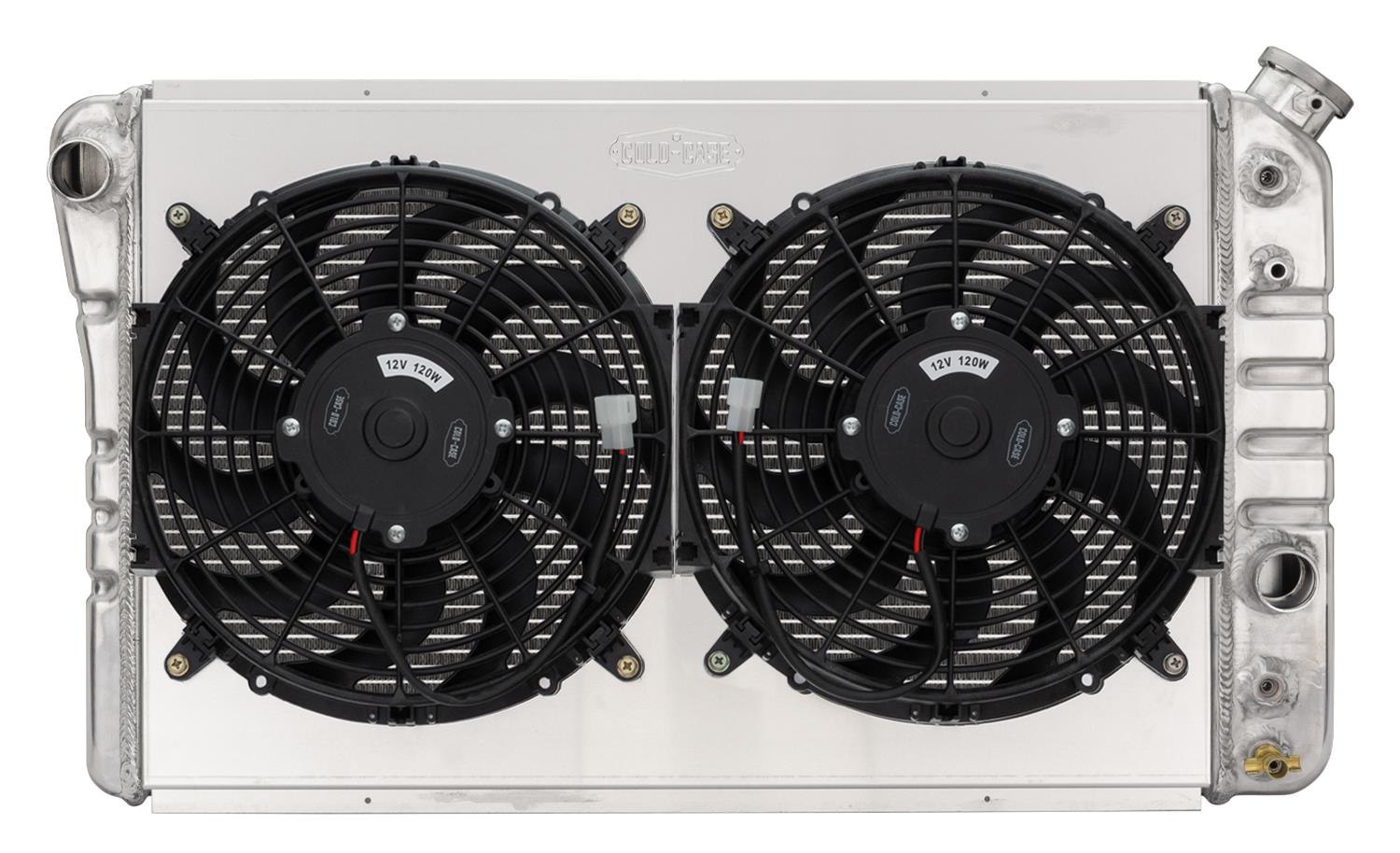 Cold Case Radiators CHV719AK 84-90 Corvette Aluminum Radiator Dual 12 Inch Fan Kit