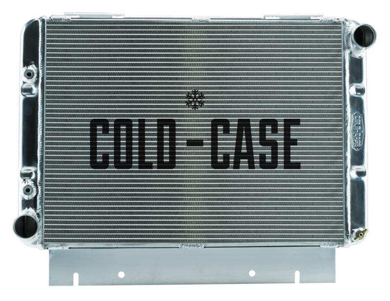 Cold Case Performance Aluminum Radiators for 1960-1963 GALAXIE - FOG580A Radiator, Performance, Aluminum, Polished, Crossflow, 2 Row, Transmission Cooler, Ford, Each