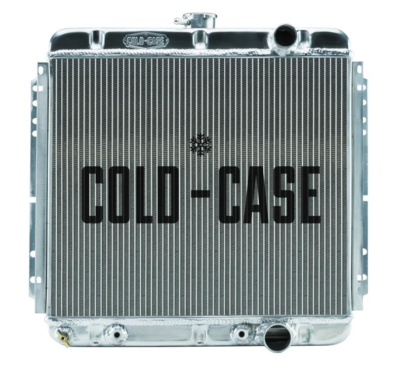 Cold Case Performance Aluminum Radiators FOM561A Radiator, Performance, Aluminum, Polished, Downflow, 2 Row, Transmission Cooler, Ford, Mustang, Each