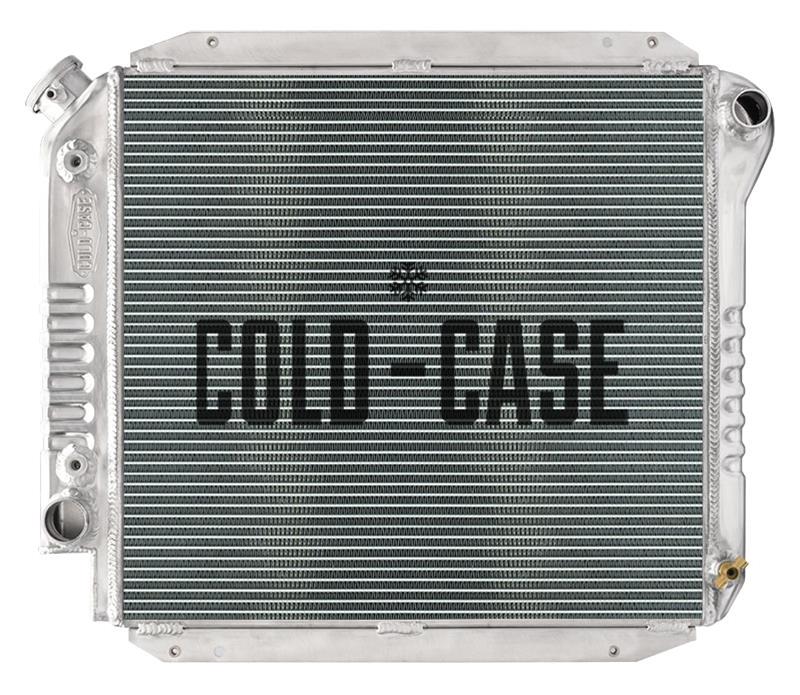Cold Case Performance Aluminum Radiators FOT574A-5 Radiator, Performance, Aluminum, Polished, Crossflow, 2 Row, Ford, Each