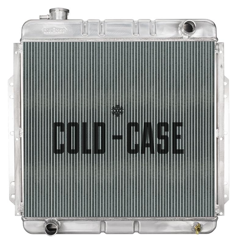 Cold Case Performance Aluminum Radiators for 1953-1956 F-100, F-250, F-350 - FOT576-5 Radiator, Performance, Aluminum, Polished, Downflow, 2 Row, Swap, Ford, Each