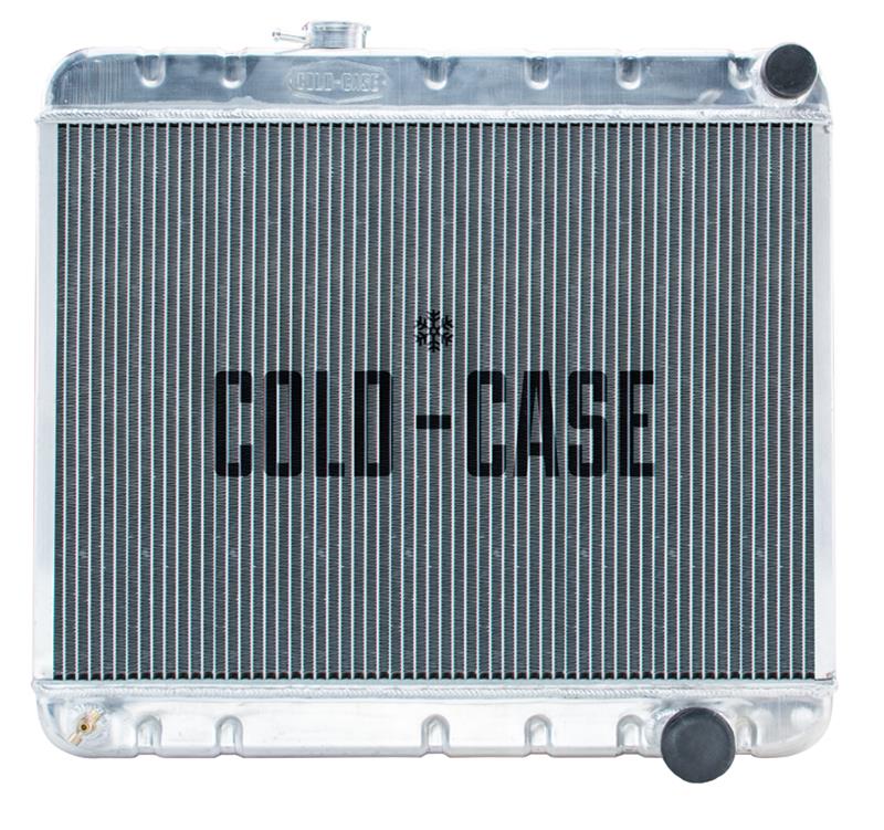 Cold Case Performance Aluminum Radiators for 1965 GTO, LEMANS, TEMPEST - GPG18 Radiator, Performance, Aluminum, Polished, Downflow, 2 Row, Pontiac, Each