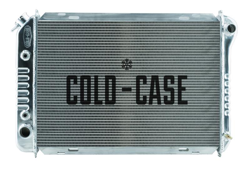 Cold Case Performance Aluminum Radiators for 1987-1993 MUSTANG - LMM570A Radiator, Performance, Aluminum, Polished, Crossflow, 2 Row, Transmission Cooler, Ford, Mustang, Each
