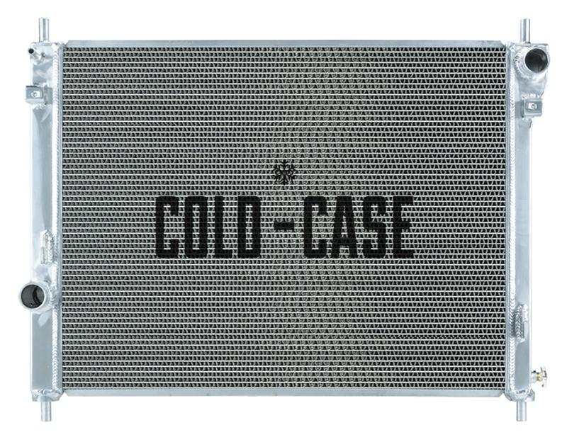 Cold Case Performance Aluminum Radiators for 2015-2019 MUSTANG - LMM575 Radiator, Performance, Aluminum, Polished, Crossflow, 2 Row, Transmission Cooler, Ford, 2.3L, 3.7L, 5.0L, 5.2L, Each