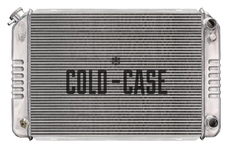Cold Case Performance Aluminum Radiators for 1979-1993 MUSTANG - LMM576 Radiator, Performance, Aluminum, Polished, Crossflow, 2 Row, LS Swap, Ford, Each
