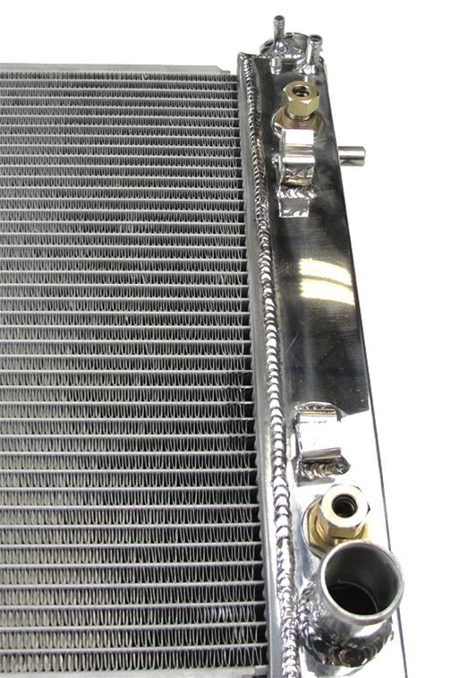 Cold Case Performance Aluminum Radiators for 2005-2006 GTO - LMP5000A Radiator, Performance, Aluminum, Polished, Crossflow, 2 Row, Transmission Cooler, Pontiac, GTO, Each thumbnail 4