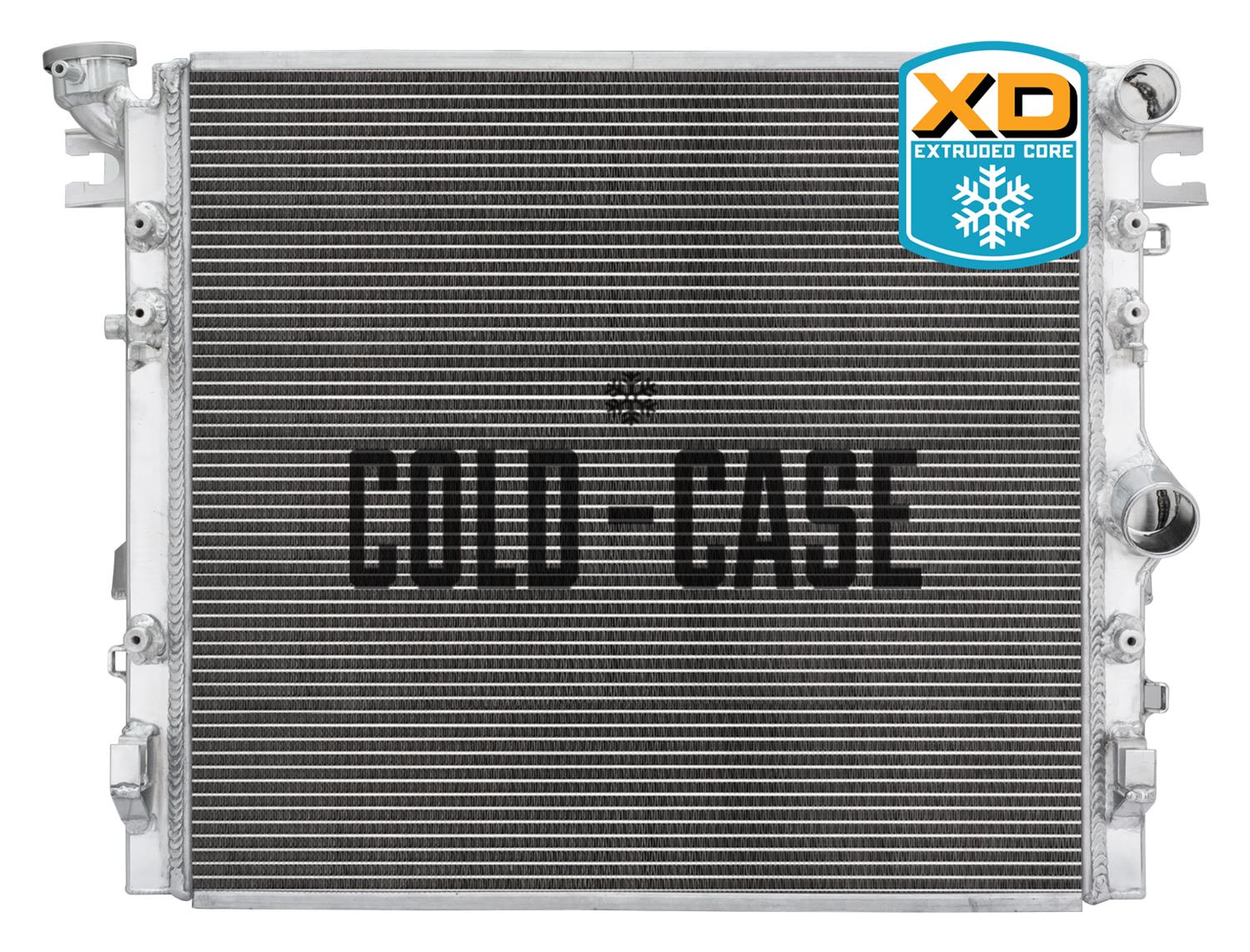Cold Case Performance Aluminum Radiators MOJ995-7XD Radiator, Performance, Aluminum, Polished, Crossflow, Extruded Core, Jeep, JK, Engine Swap, Gen III Hemi, Each