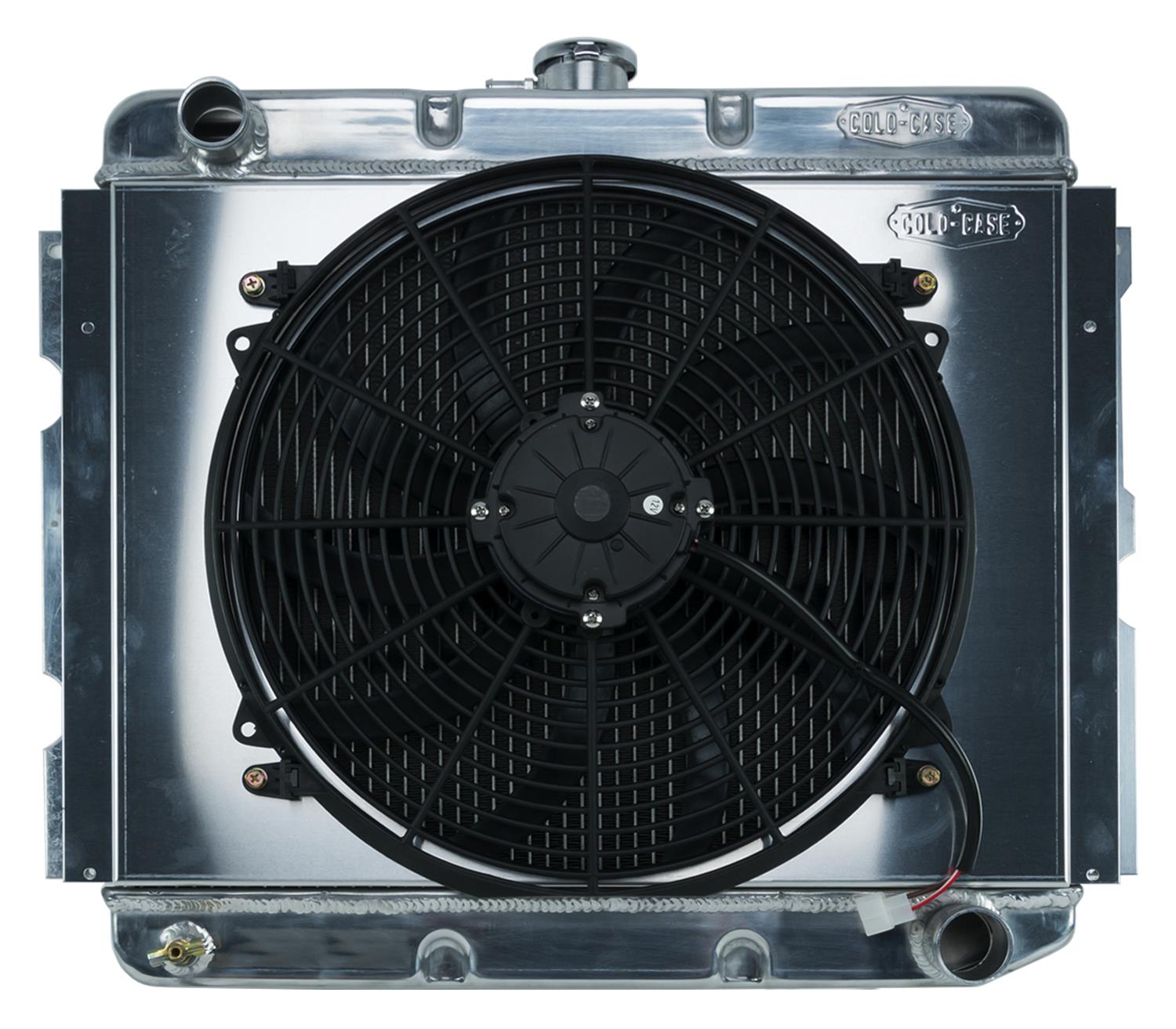 Cold Case Performance Aluminum Radiator Modules MOP752K Radiator, Performance, Aluminum, Polished, Downflow, 2 Row, Single 16 in. Fan, Dodge, Plymouth, Big Block, Kit