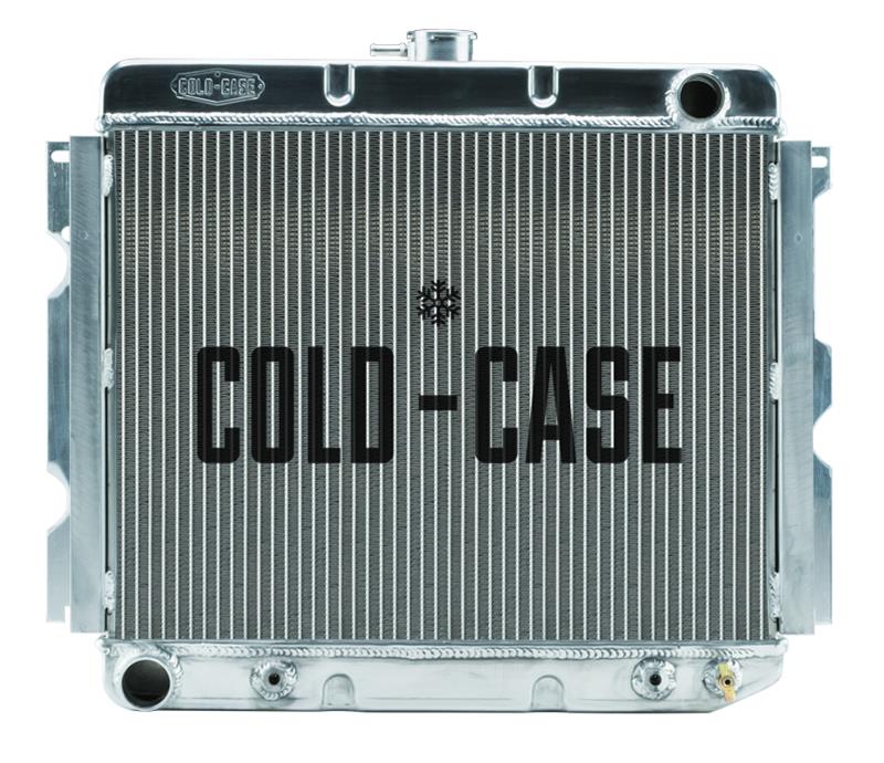 Cold Case Performance Aluminum Radiators MOP753A Radiator, Performance, Aluminum, Polished, Downflow, 2 Row, Transmission Cooler, Dodge, Plymouth, Big Block, Each