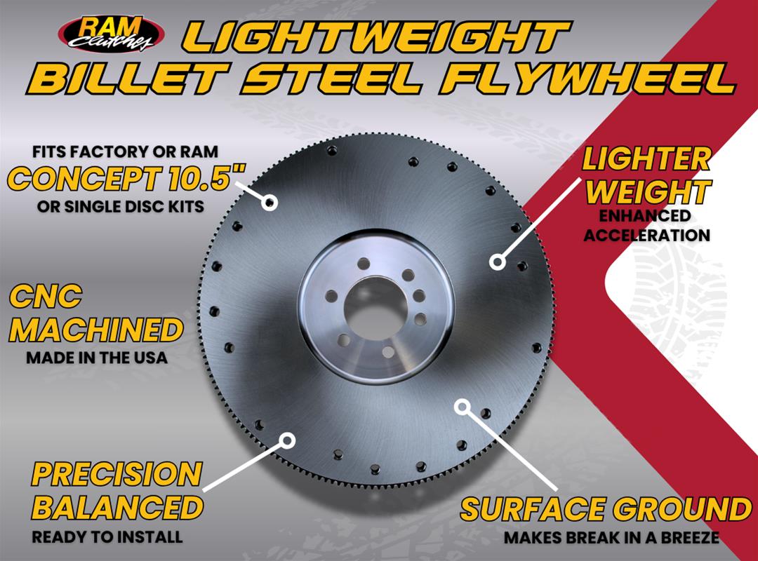 RAM Clutches 1523LW RAM Billet Steel Flywheels | Summit Racing