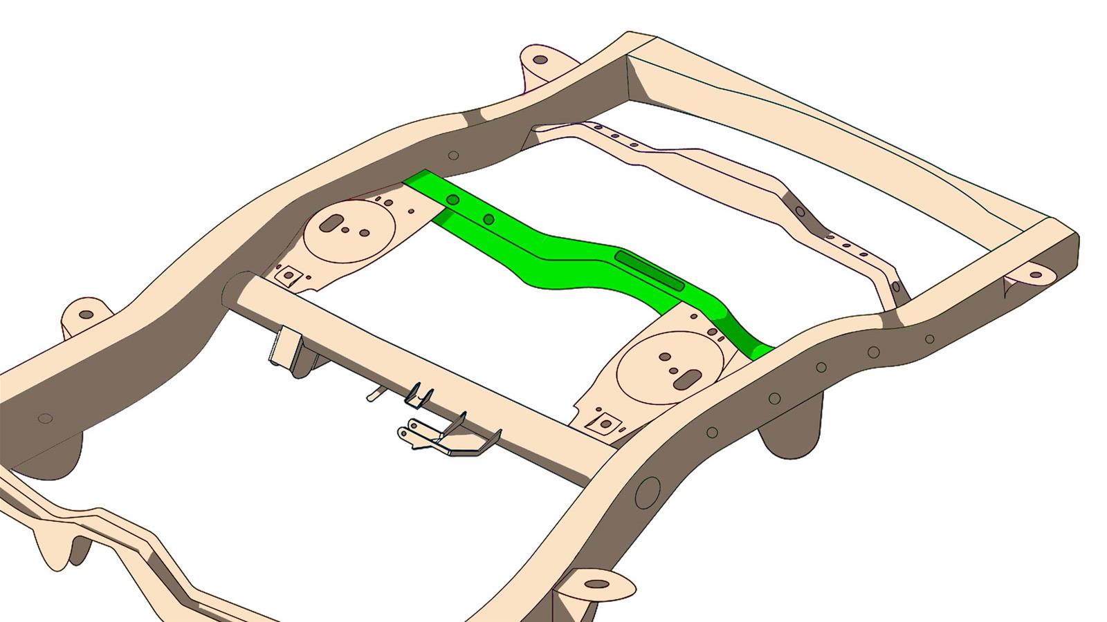 Rust Buster Frame Repair RB8425 Rust Buster Track Bar Crossmembers