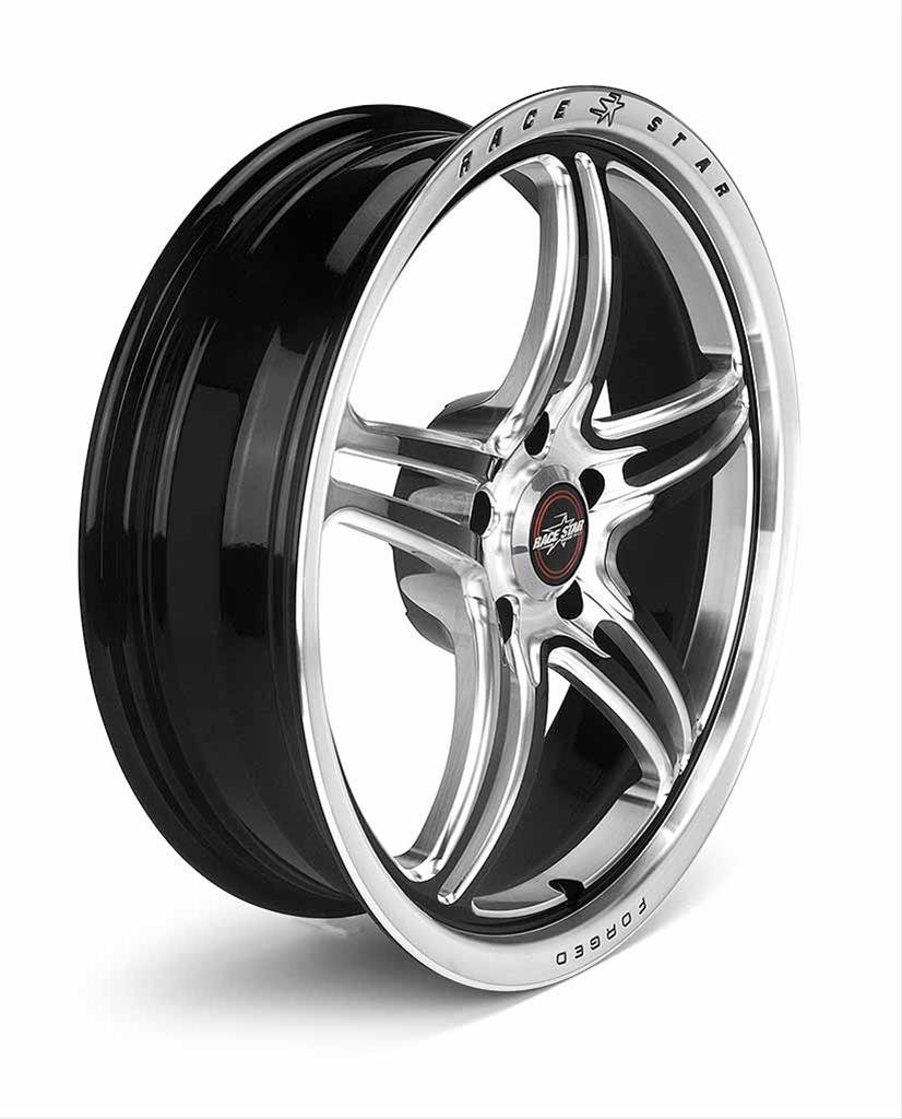 Race Star Industries 01745245MB Race Star RSF1 Polished Wheels with Black Accents Summit Racing