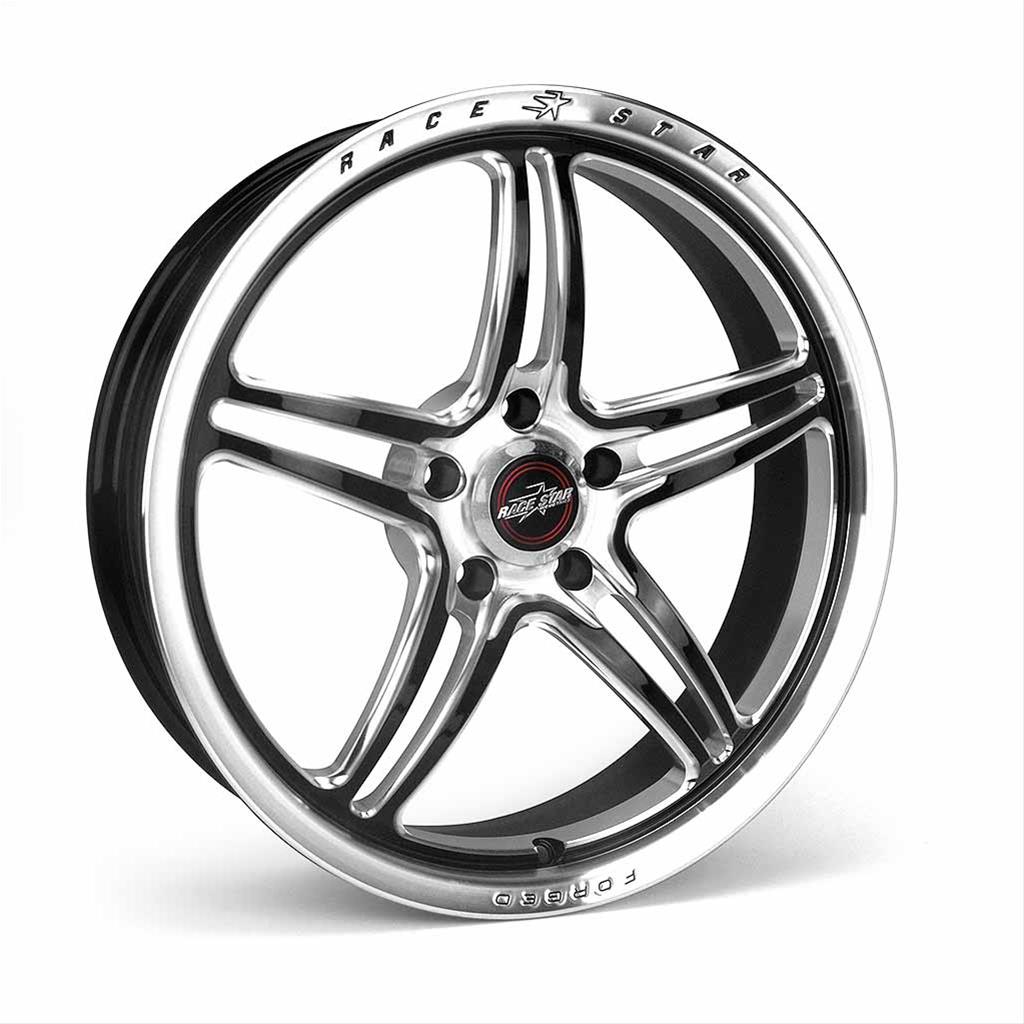 Race Star Industries 01745245MB Race Star RSF1 Polished Wheels with Black Accents Summit Racing