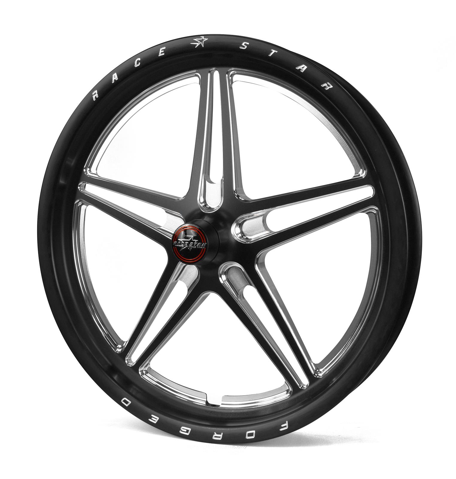 Race Star 63 Pro Forged 15x3.50 Lug Mount 5x4.50 BC / 1.75in. BS Wheel - Black Anodized/Machined thumbnail 2