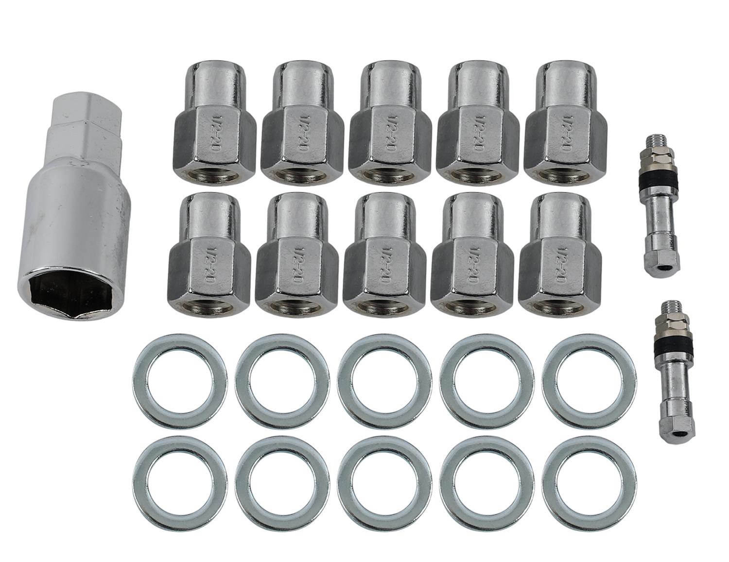 Race Star Pro Forged Lug Kit 12mm x 1.5mm Open .50in Shank 13/16in Head (1.063in Washer) - Set of 10