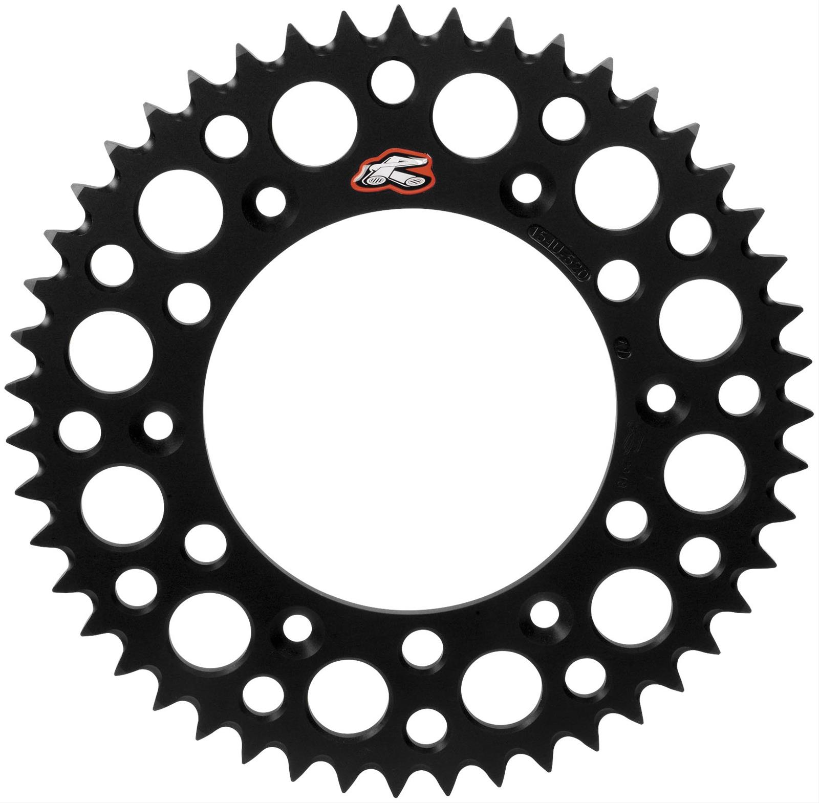 Rear Renthal - Ultralight Sprocket 0 Black 112U-520-52GESI Pitch 1