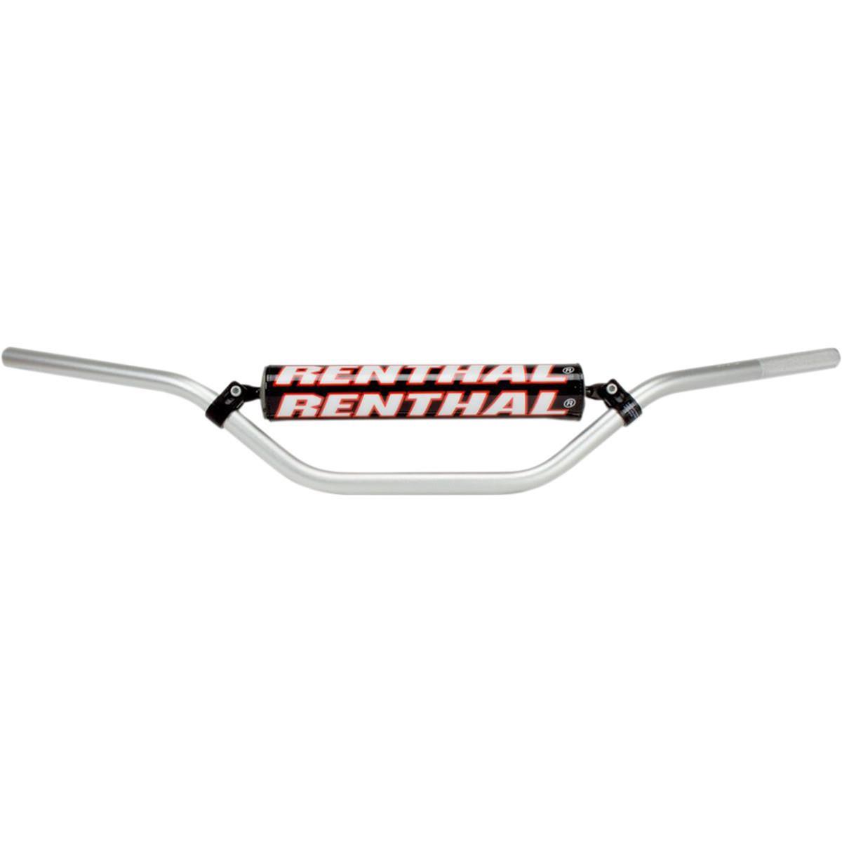 Renthal 7/8 in. Handlebars 613-01-SI-05-006 Handlebars, in., Enduro, Aluminum, Silver Anodized, 0.875 Diameter, 32.870 Width, Each