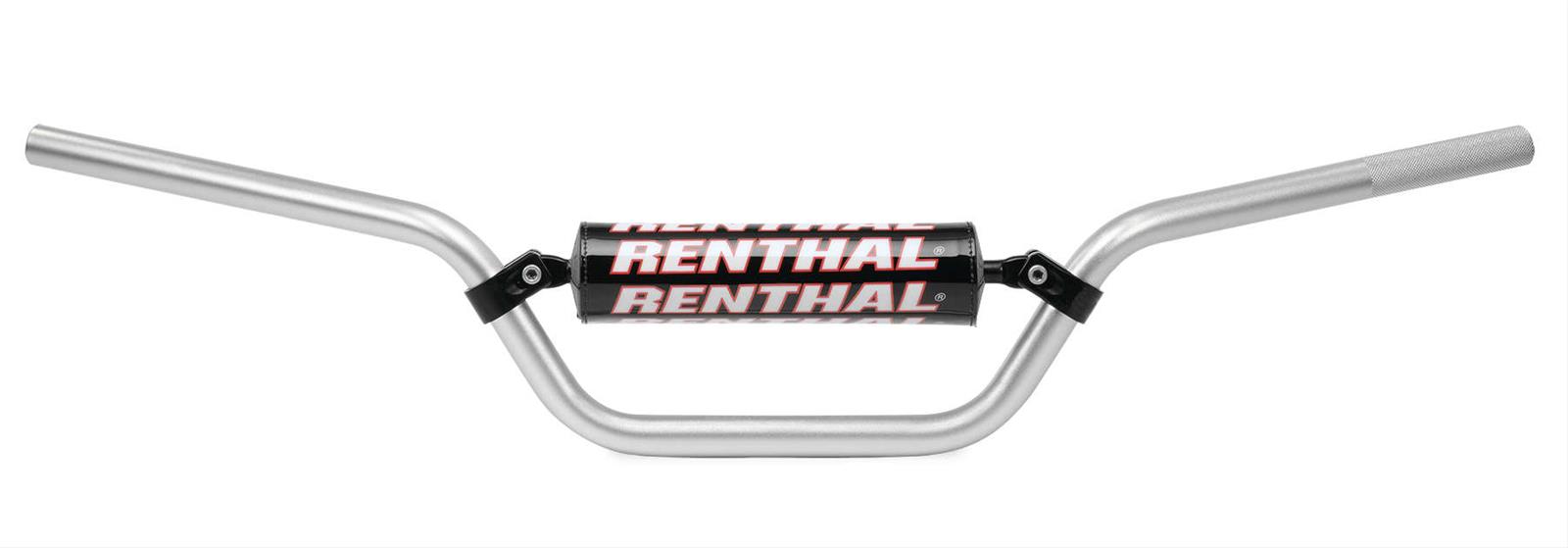 Renthal 7/8 in. Handlebars 677-01-SI-03-219 Handlebars, in., Suzuki Quad Racer, Aluminum, Silver Anodized, 0.875 Diameter, 30.390 Width, Each