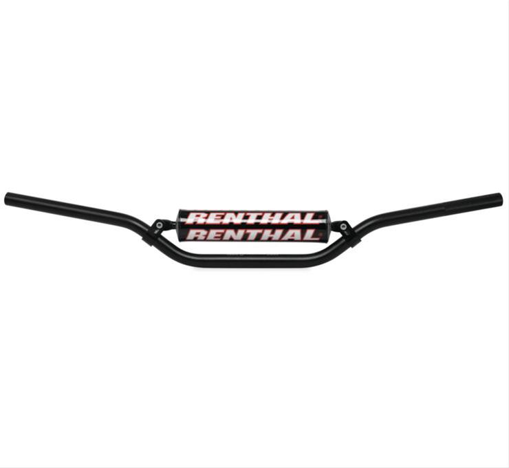 Renthal 7/8 in. Handlebars 693-01-BK-01-185 Handlebars, in., Enduro, Aluminum, Black Anodized, 0.875 Diameter, 31.260 Width, Each