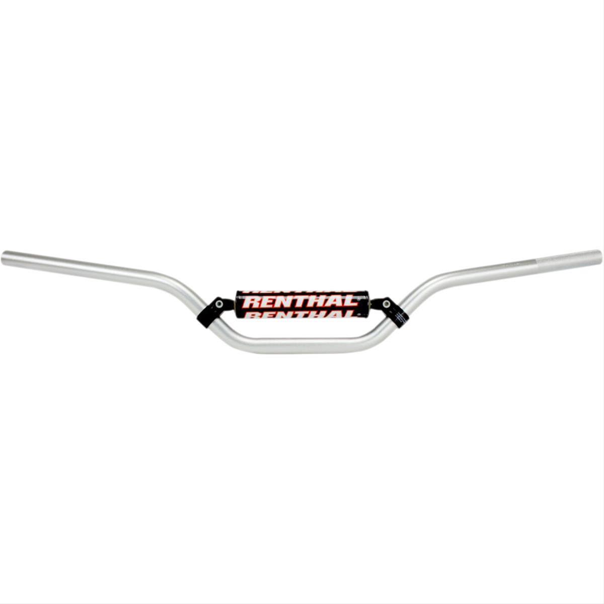 Renthal 7/8 in. Handlebars 768-02-SI-04-254 Handlebars, in., Trials 6.0, Aluminum, Silver Anodized, 0.875 Diameter, 32.600 Width, Each