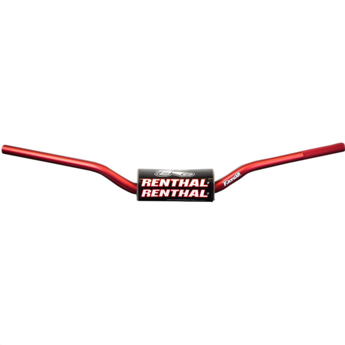Renthal Fatbar Handlebars 839-01-RD Handlebars, Fatbar, Honda® CRF 2019, Aluminum, Red Anodized, 1.125 in. Diameter, 31.570 in. Width, Each