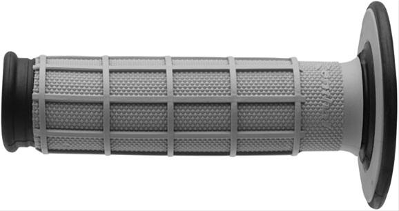 Renthal MX Dual Compound Grips G152 Grips, Compound, Rubber, Gray/Black, Twist Throttle Compatible, 7/8 in. Bar Diameter, Pair