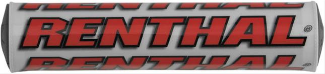 Renthal SX Bar Pads P263 Handlebar Pad, Crossbar, SX, Foam, Vinyl Cover, White, Red, Logo, 10 in. Length, Each