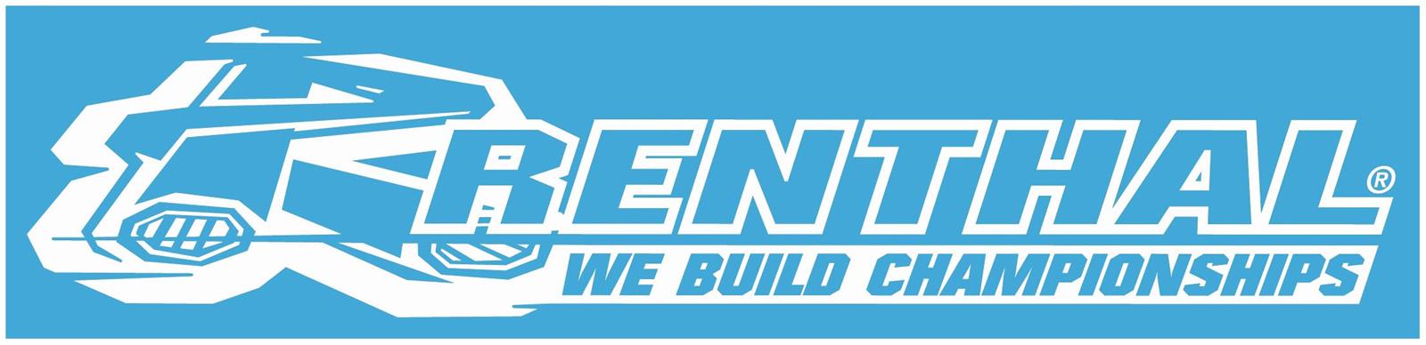 Renthal Van Decals U-702-00-030 Decals, Vinyl, White, Logo, 6.5 in. Width, 30.0 in. Length, Pair