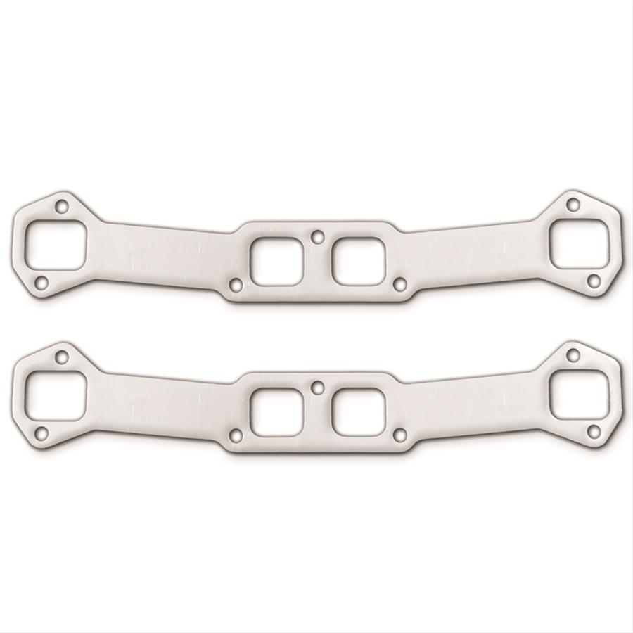 Remflex Exhaust Header Gasket Sets 2020 and Manifold Gaskets, Square Port, Graphite, Chevy, 348 Big Block W, 409 Big Block W, Pair