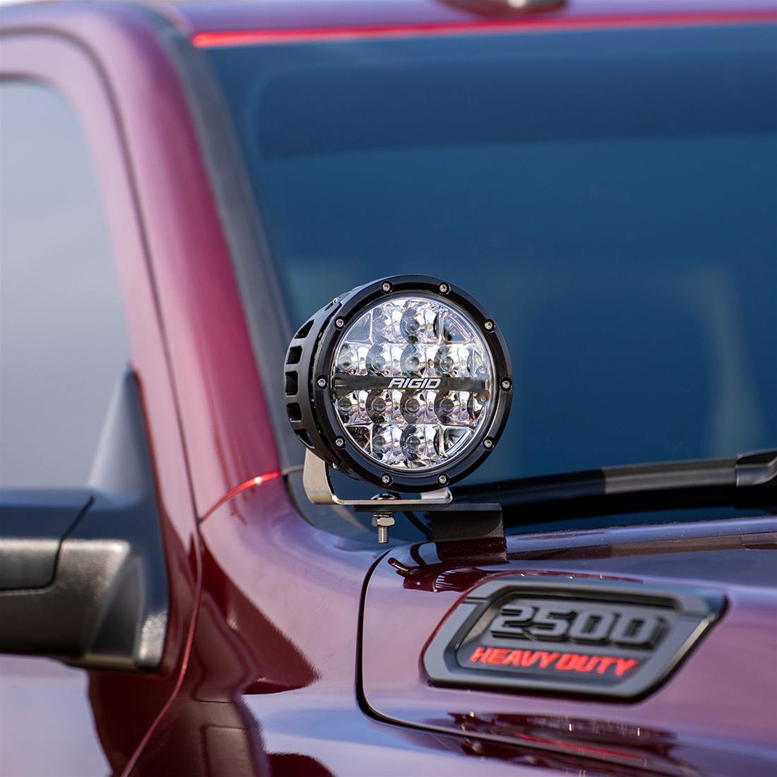 Rigid Industries A-Pillar Mount with 360-Series Lights 46720 Light Pods, 360-Series, RAM, Mounts, 6 in. Round LED Lights, Kit thumbnail 4