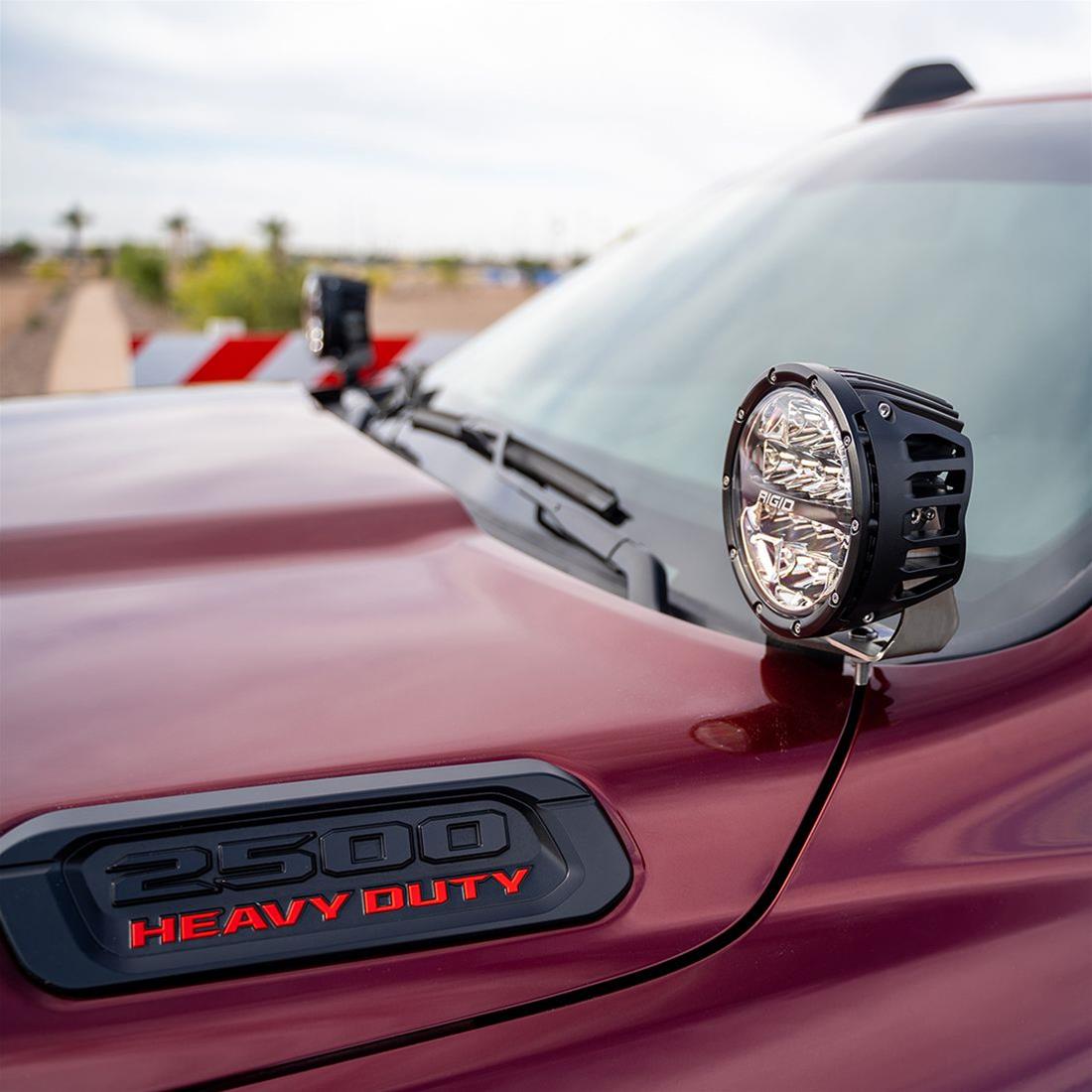 Rigid Industries A-Pillar Mount with 360-Series Lights 46720 Light Pods, 360-Series, RAM, Mounts, 6 in. Round LED Lights, Kit thumbnail 5