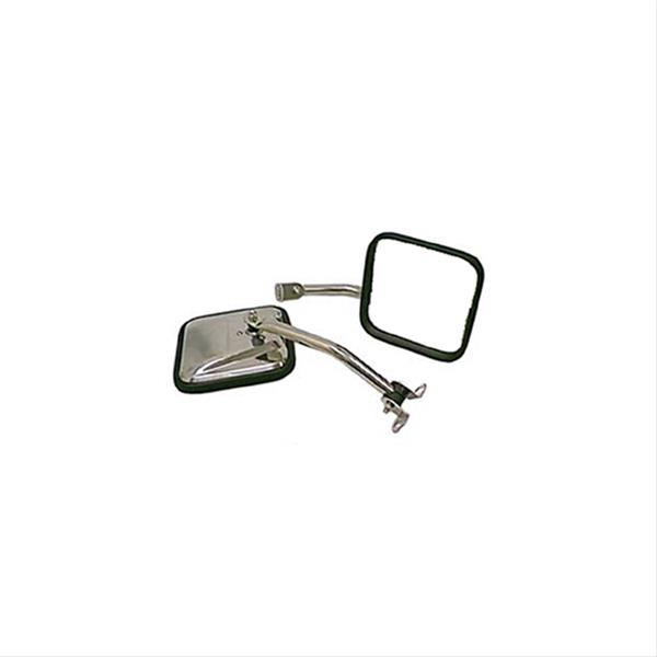 Rugged Ridge 87-95 Jeep Wrangler YJ Stainless Steel CJ-Style Side Mirror Kit