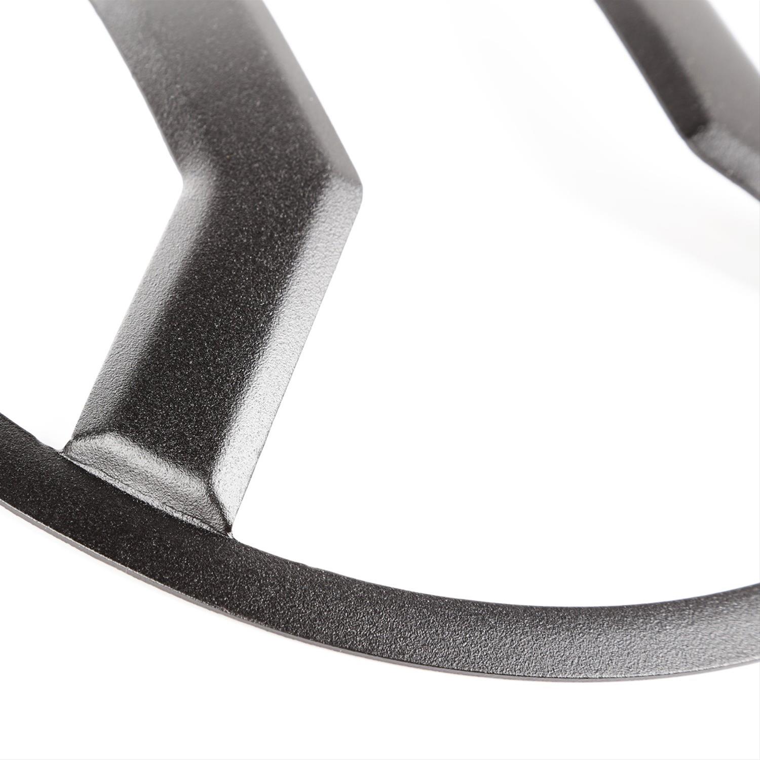 Rugged Ridge Euro-Guards 11230.2 Headlight Guards, Euro Guard Series, Stainless Steel, Black Powdercoated, Jeep, Pair