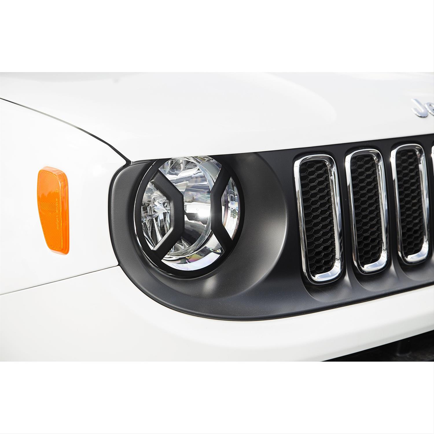 Rugged Ridge Euro-Guards 11230.2 Headlight Guards, Euro Guard Series, Stainless Steel, Black Powdercoated, Jeep, Pair thumbnail 3