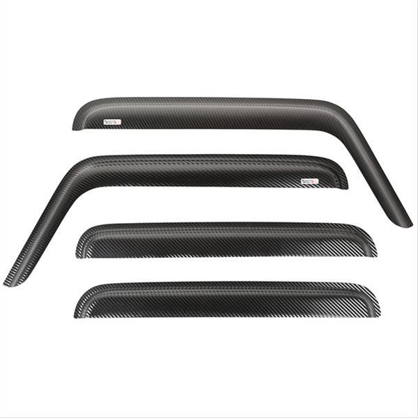 Rugged Ridge Window Rain Deflectors 11349.1 Side Visors, 3M Tape, Acrylic, Carbon Fiber, 4-Door, Jeep, JK, Set of 4 thumbnail 3
