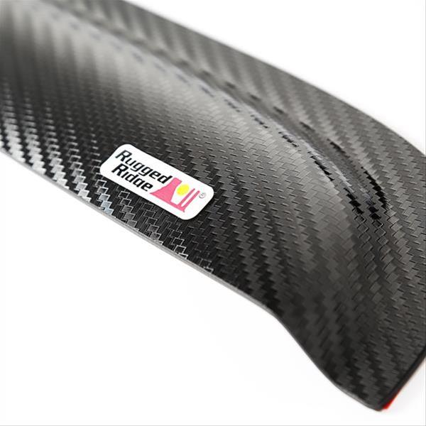 Rugged Ridge Window Rain Deflectors 11349.1 Side Visors, 3M Tape, Acrylic, Carbon Fiber, 4-Door, Jeep, JK, Set of 4