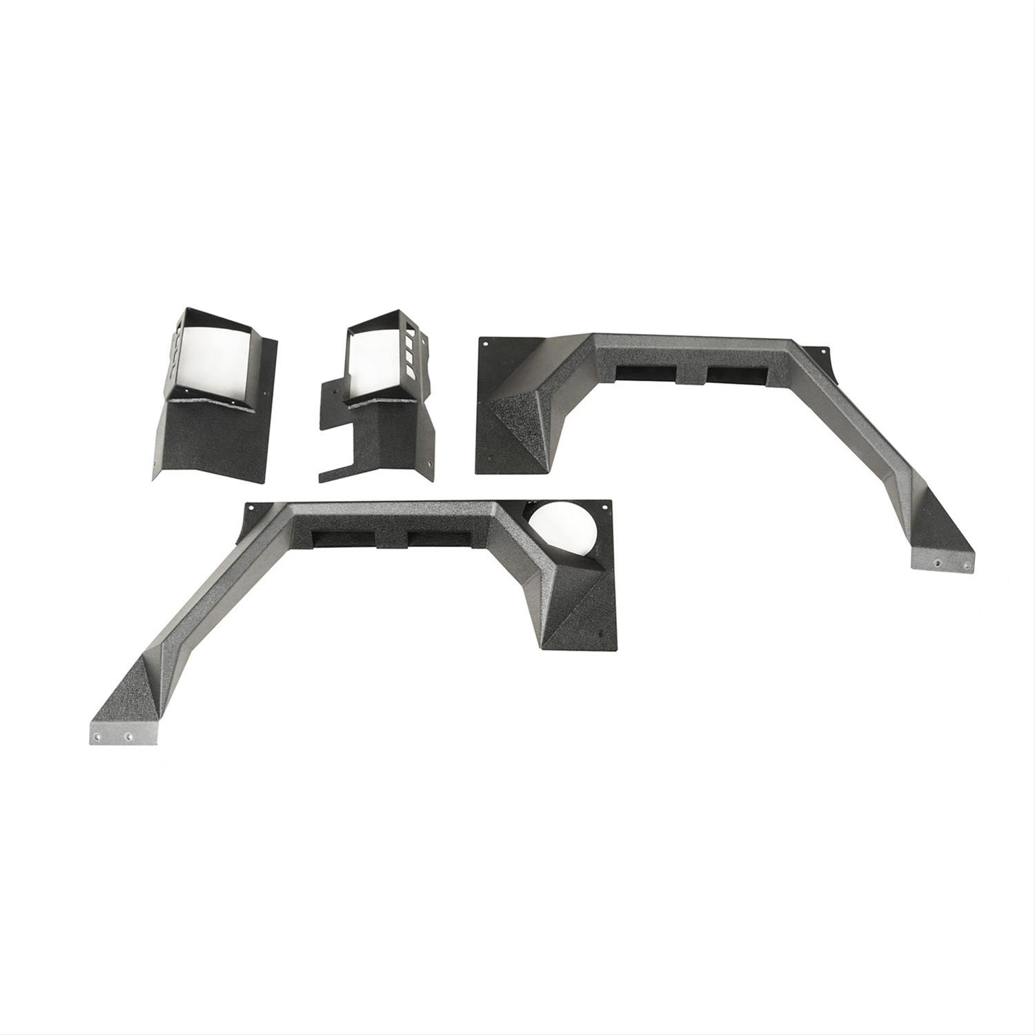 Rugged Ridge XHD Rear Armor Fenders Pair 2 Dr 07-18 Jeep Wrangler JK thumbnail 4