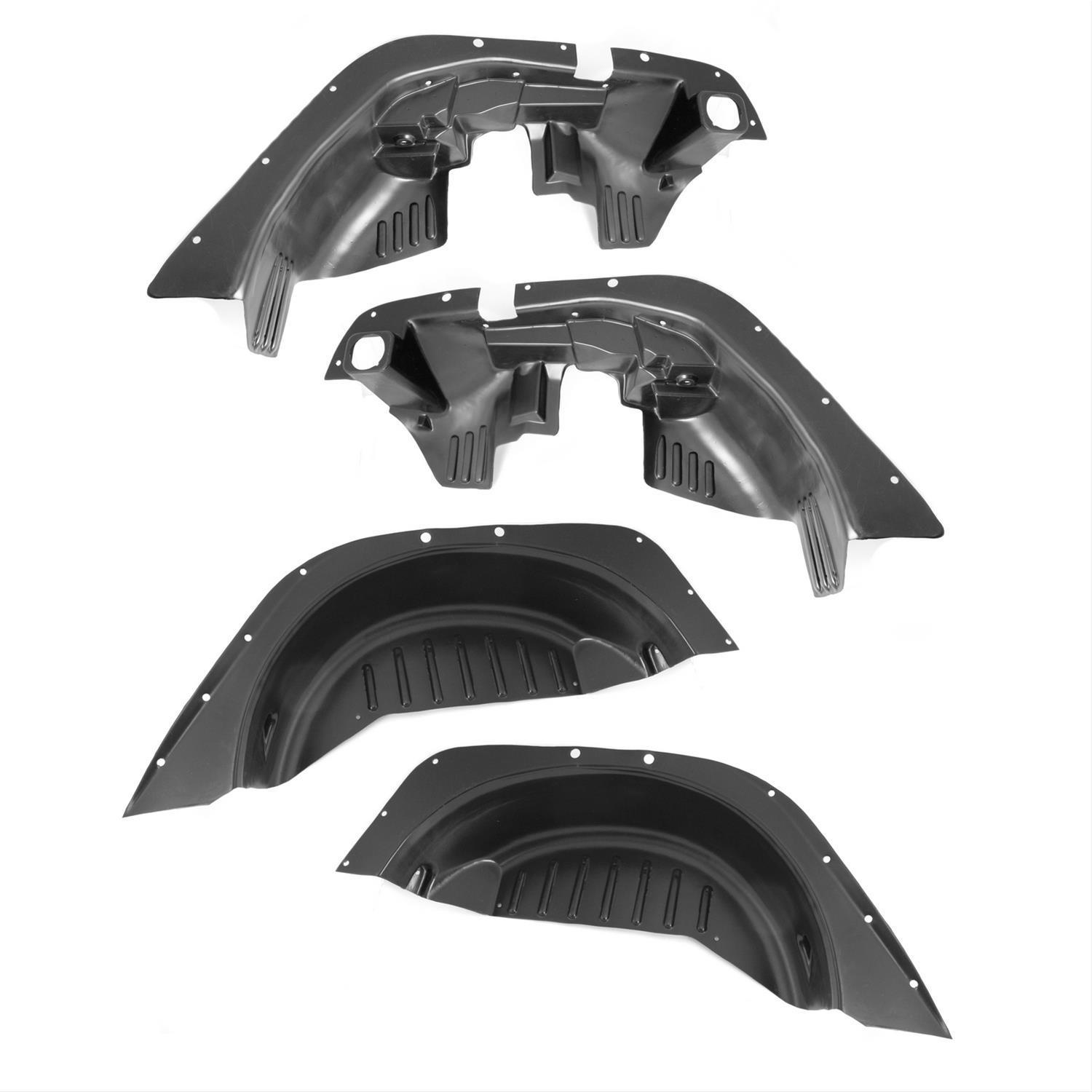 Rugged Ridge Fender Liner Kits for 2007-2017 WRANGLER, 2018 WRANGLER JK - 11620.5 Flare Wheel Liners, Plastic, Black, Jeep, Set
