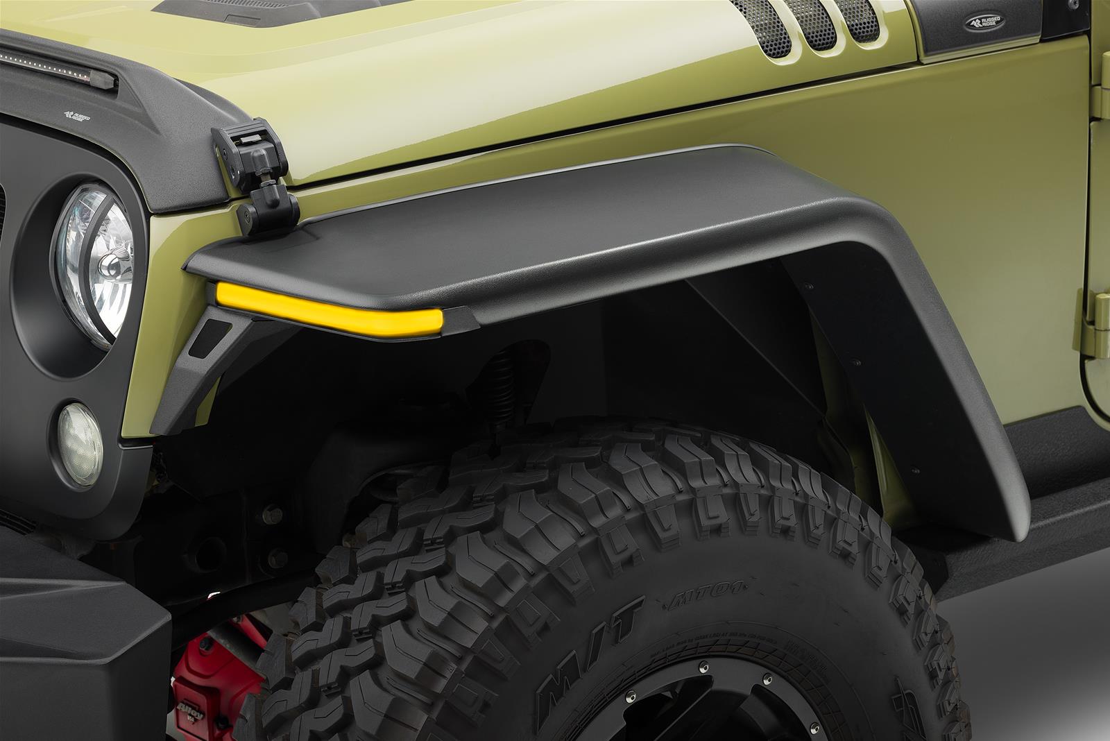 Rugged Ridge 07-18 Jeep Wrangler JK 2-Door+4-Door Unlimited Max Terrain Fender Flare Front+Rear Set thumbnail 2