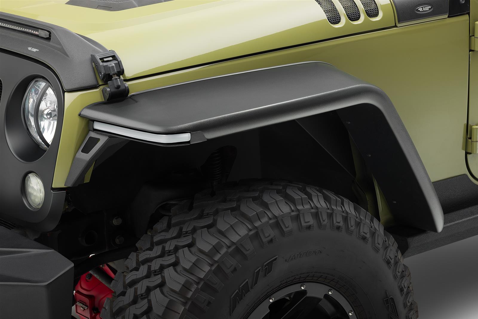 Rugged Ridge 07-18 Jeep Wrangler JK 2-Door+4-Door Unlimited Max Terrain Fender Flare Front+Rear Set thumbnail 3