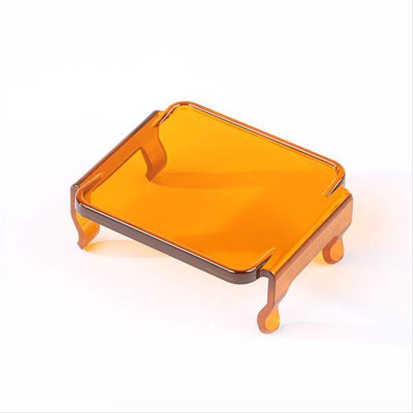 Rugged Ridge 3 Inch Square LED Light Cover Amber thumbnail 2
