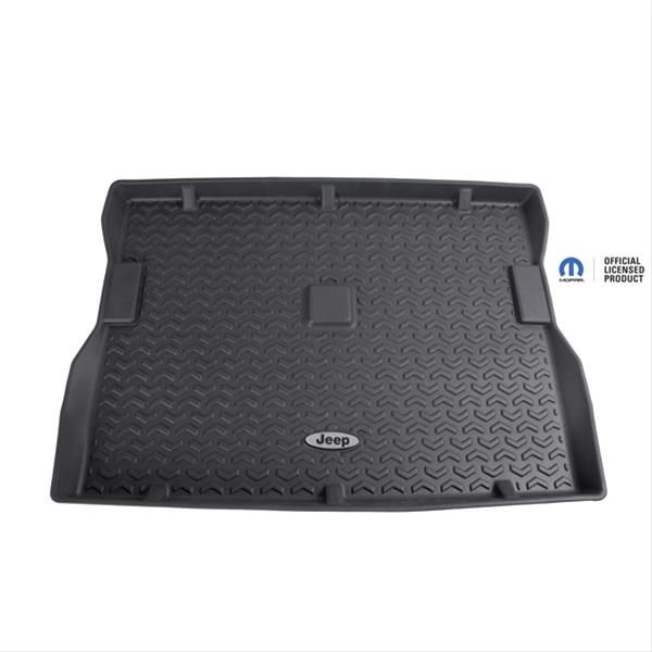 Rugged Ridge Floor Liner Cargo Black 1976-1986 Jeep Logo CJ-7 / 87-95 Jeep Wrangler YJ
