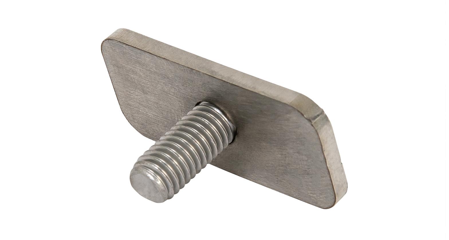 Rhino-Rack Bolts and Screws B222-BP M8 X 16.5mm (20.6mm x 45mm) Stainless Steel Rectangular T-Bolt (4-Pack)